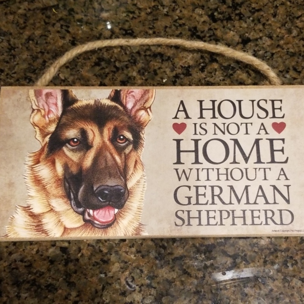German Shepherd home decor sign